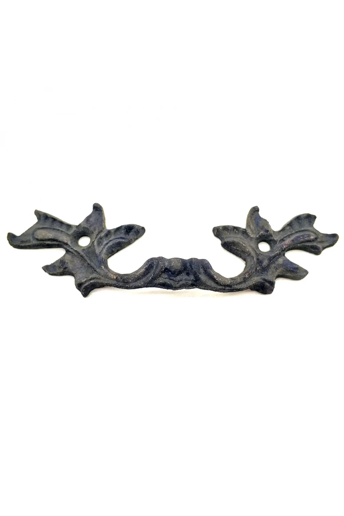 Antika Tarz Dekoratif Pirinç Çiçek Kapı Kulbu - 30X110 Mm, Oksit - Görsel 2