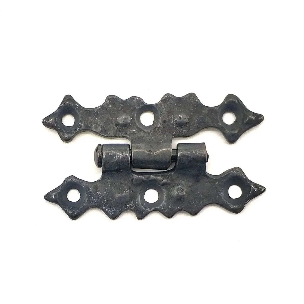 Antika Tarz Dekoratif Pirinç Yıldız Menteşe - 63x36mm Oksit Kaplama