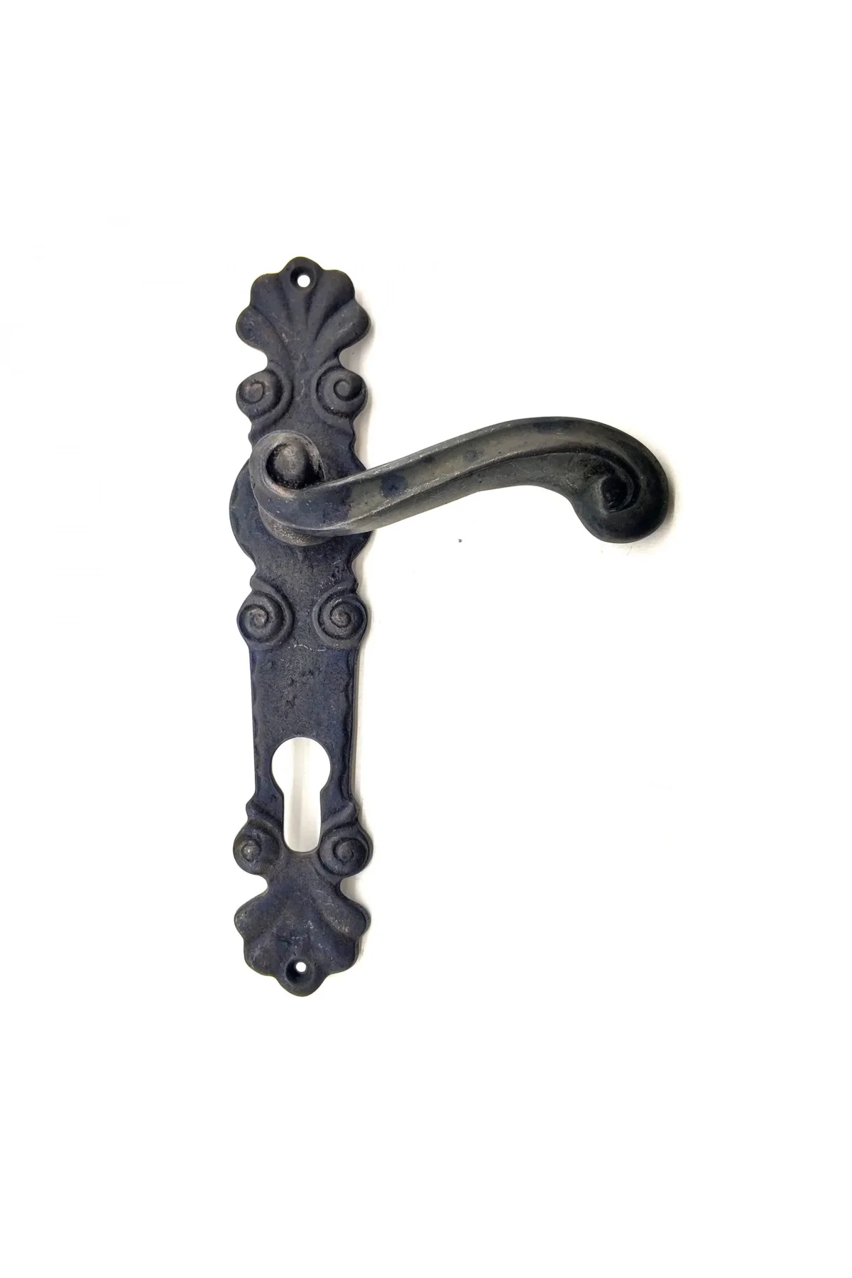 Antika Tarz Dekoratif Pirinç Okyanus Yale Kapı Kolu - 230X46 Mm, Oksit Antika Tarz Dekoratif Pirinç Okyanus Yale Kapı Kolu - 230X46 Mm, Oksit