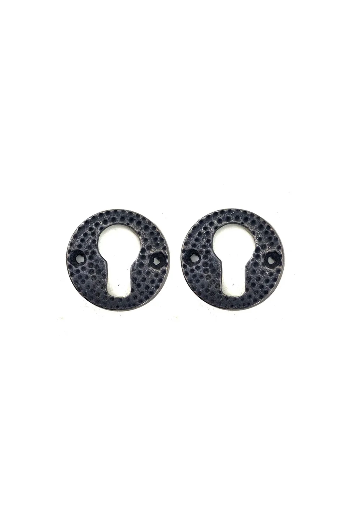 Antika Tarz Dekoratif Pirinç Oda Kilit Rozeti - 49mm, Oksit
