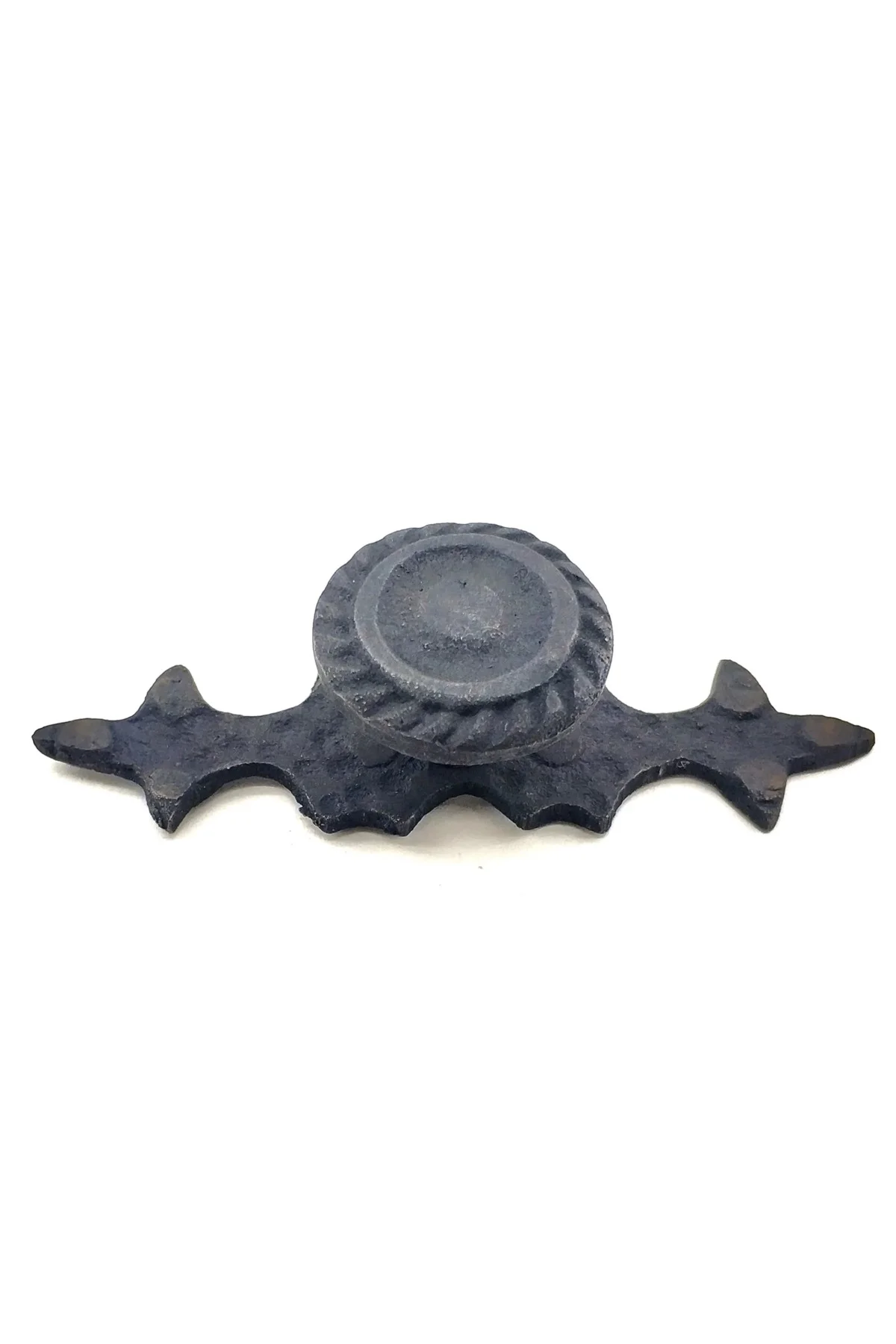 Antika Tarz Dekoratif Pirinç Çizgili Düğme - 25x80 Mm, Oksit