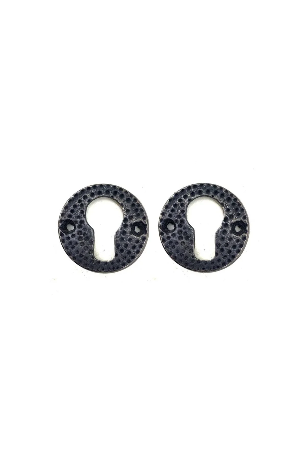 Antika Tarz Dekoratif Pirinç Oda Kilit Rozeti - 49mm, Oksit