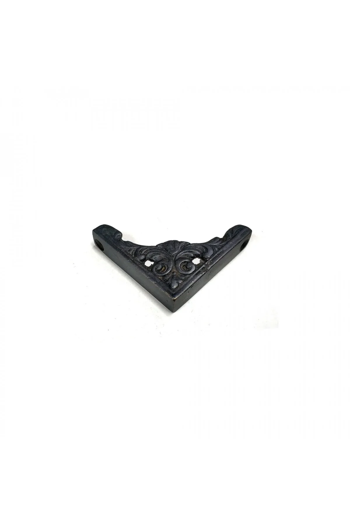 Antika Tarz Dekoratif Pirinç Köşe Süsü - 58x58 Mm, Oksit