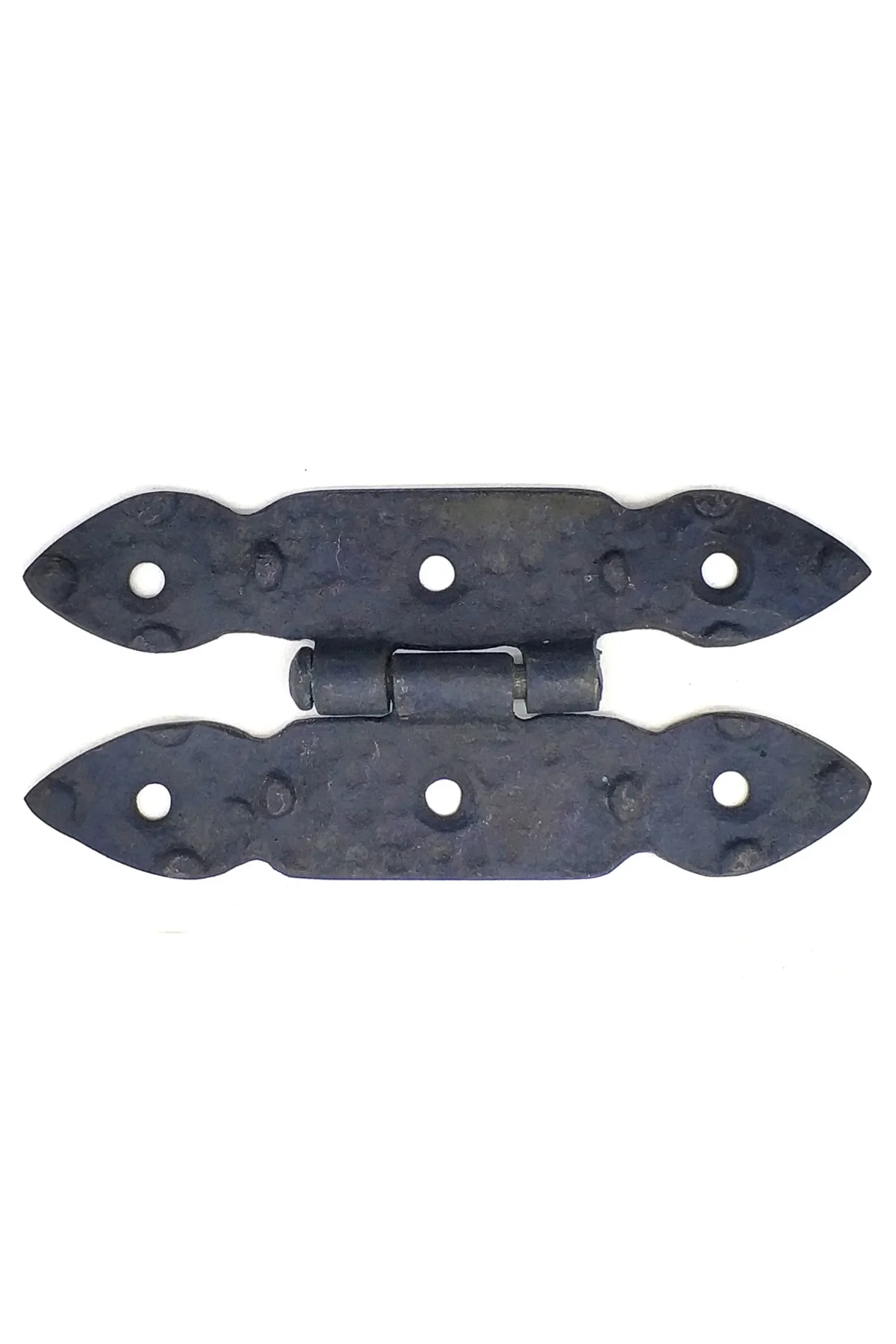 Antika Tarz Dekoratif Pirinç Düğmeli Menteşe - 117x57 Mm, Oksit