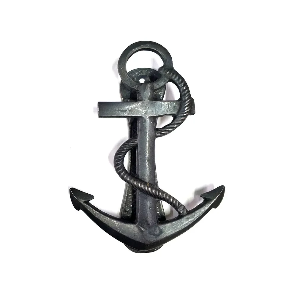 Antika Tarz Dekoratif Pirinç Halatlı, Çapa, Denizci, Gemici Kapı Tokmağı, Taktak - 170x60mm, Oksit Antika Tarz Dekoratif Pirinç Halatlı, Çapa, Denizci, Gemici Kapı Tokmağı, Taktak - 170x60mm, Oksit