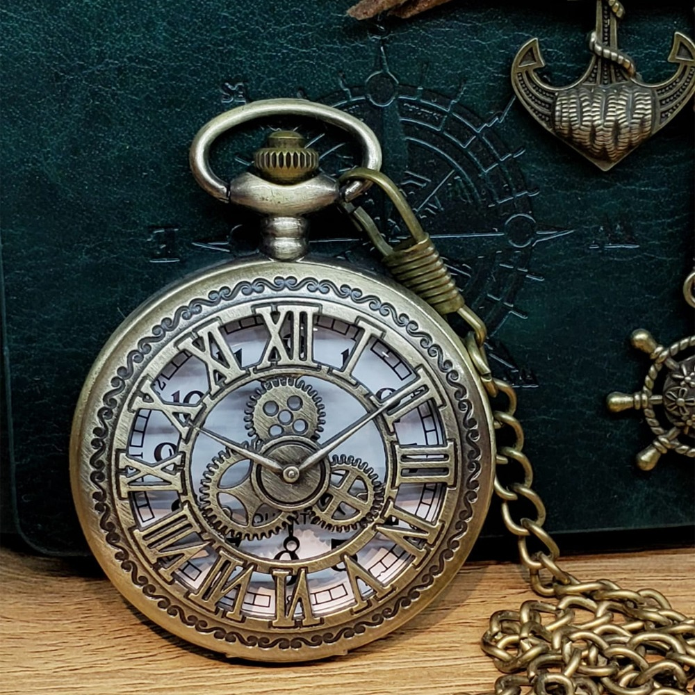 Antika Vintage Köstekli Saat Gökyüzü Roma Rakamı Antika Vintage Köstekli Saat Gökyüzü Roma Rakamı
