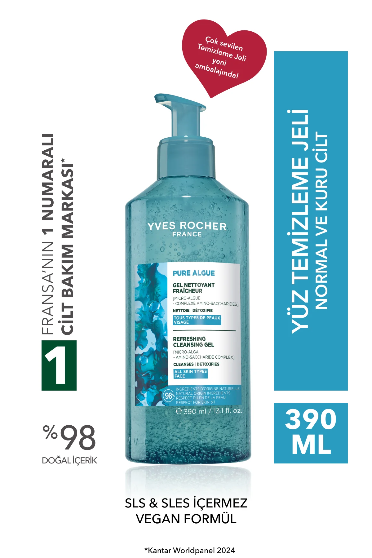 Antioksidan Yüz Yıkama Jeli-Normal ve Kuru Cilt-Pure Algue Nemlen