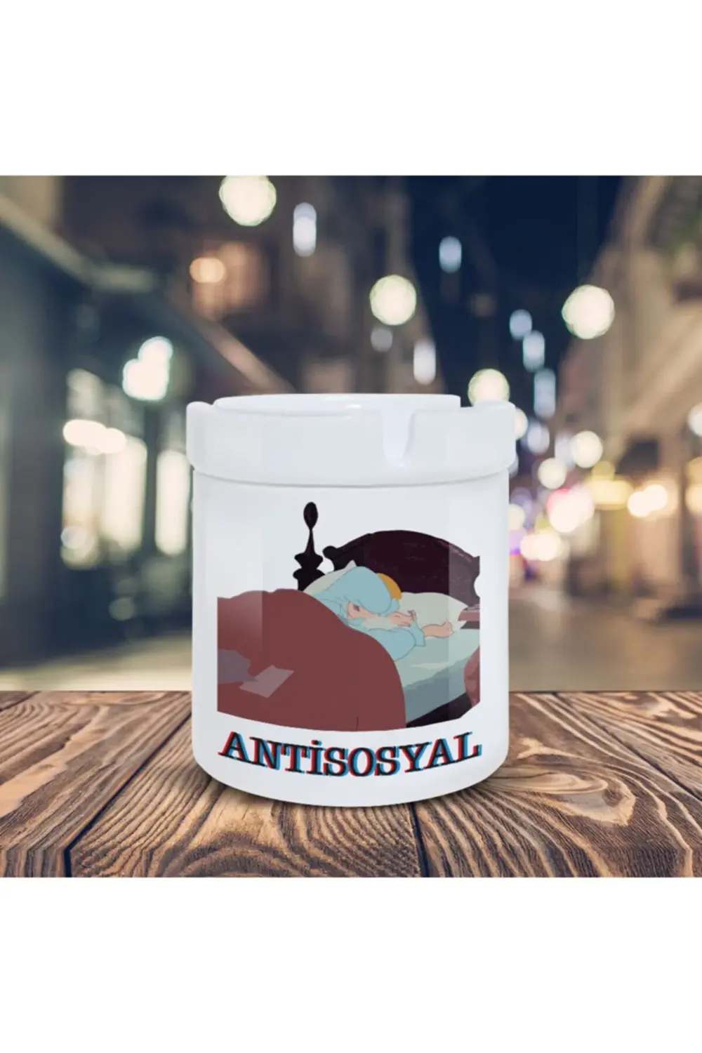 Antisosyal Küllük Uyuyan Prenses Baskılı Kül Tablası K-62