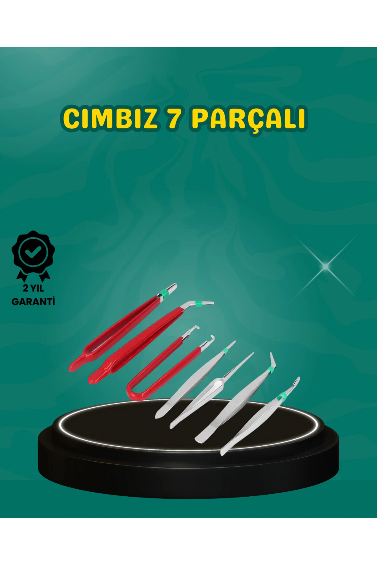 Antistatik 7’li Hassas Cımbız Takımı Manyetik Olmayan Uçlu