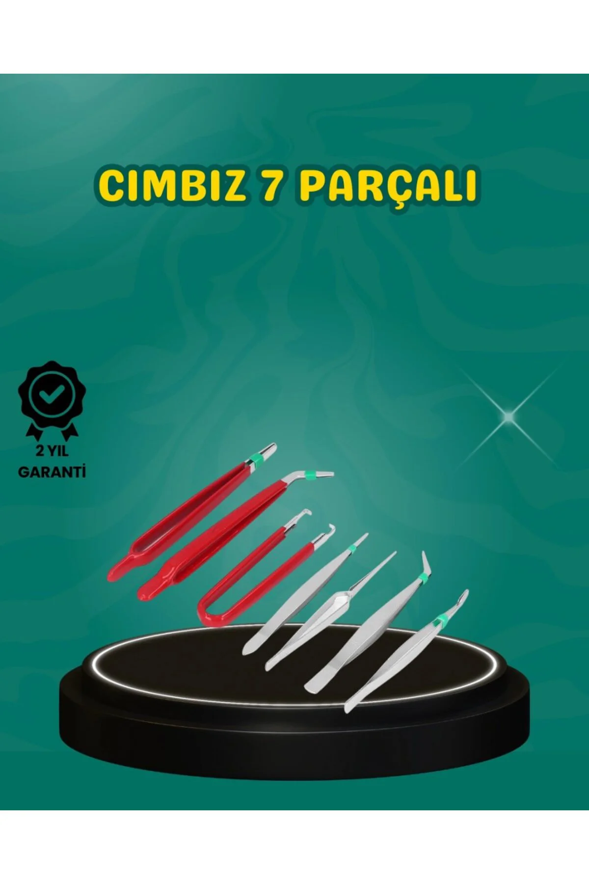 Antistatik 7’li Hassas Cımbız Takımı Manyetik Olmayan Uçlu