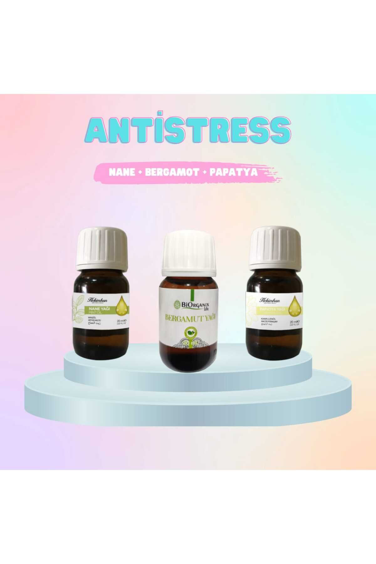 Hekimhan Bitkisel Antistres Bitkisel Set (Nane-Bergamut-Papatya)