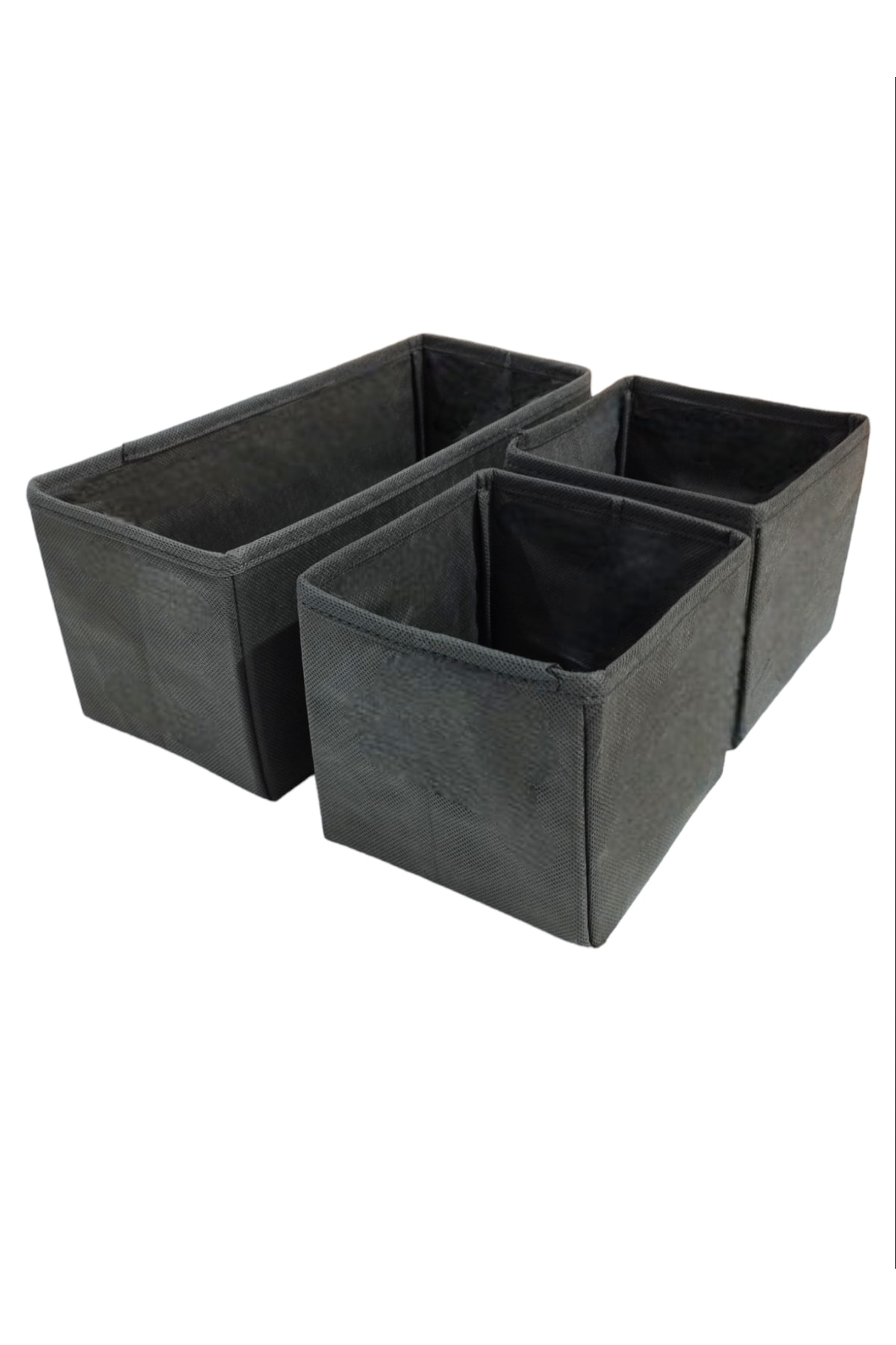 Balkan Room Antrasit 3'Lü Çekmece İçi Düzenleyici Organizer Set - Çok Amaçlı