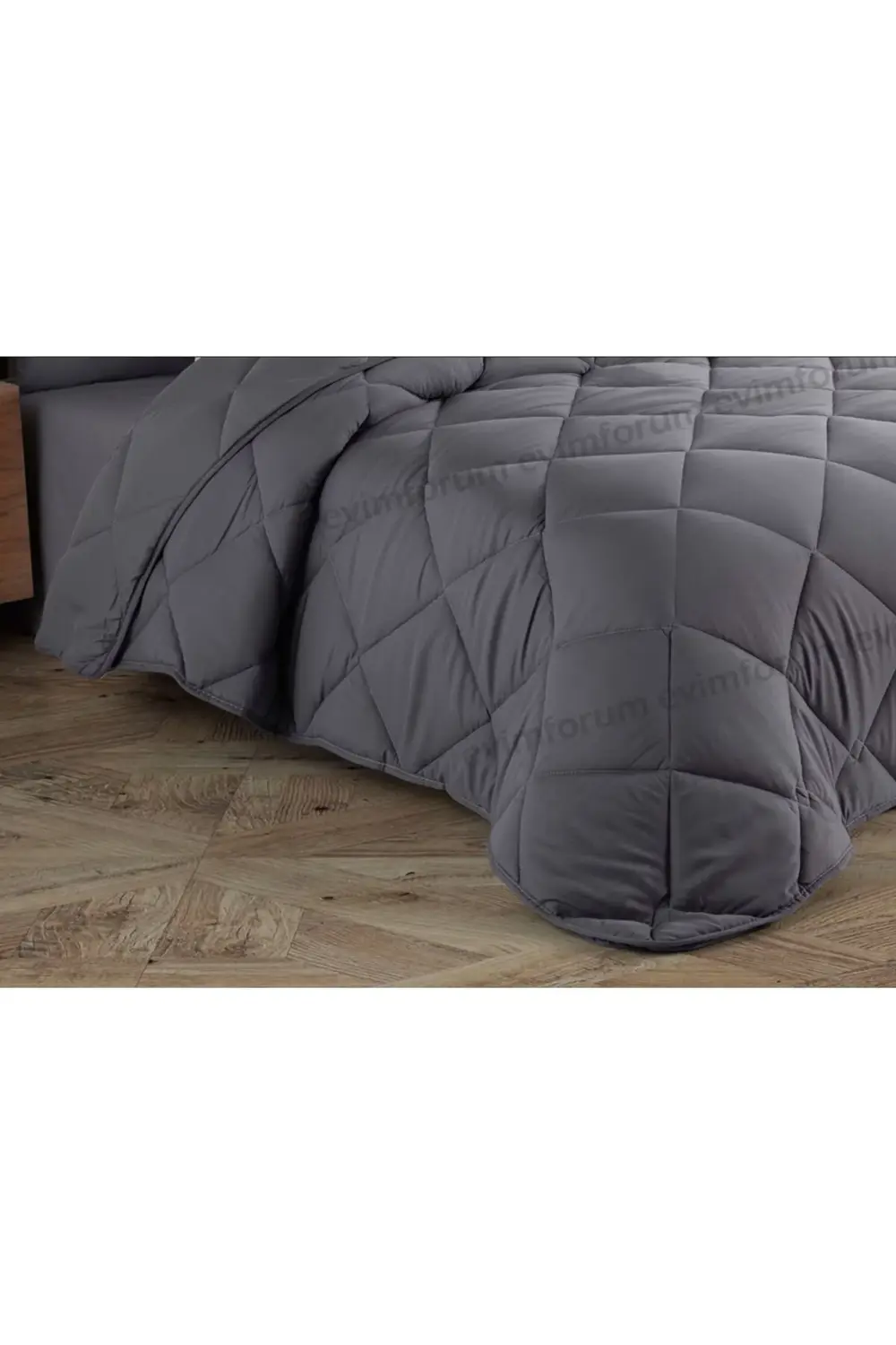 Antrasit Çift Kişilik Yastık Ve Yorgan Seti-195*215