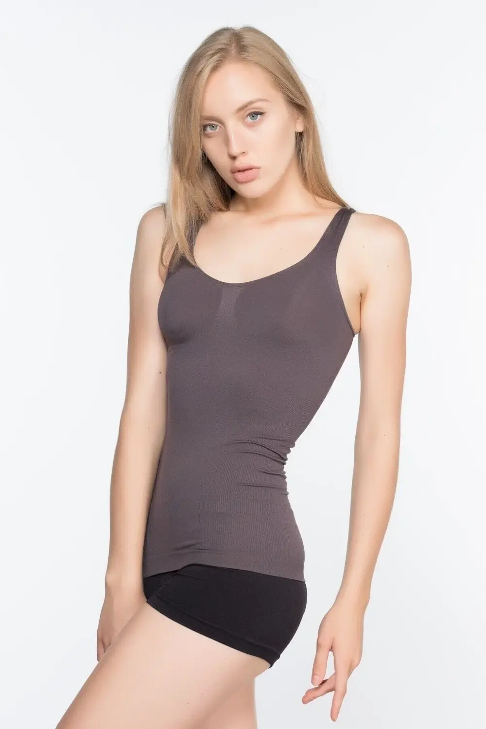 Antrasit Dikişsiz Kalın Askılı Toparlayıcı Korse Atlet 5010