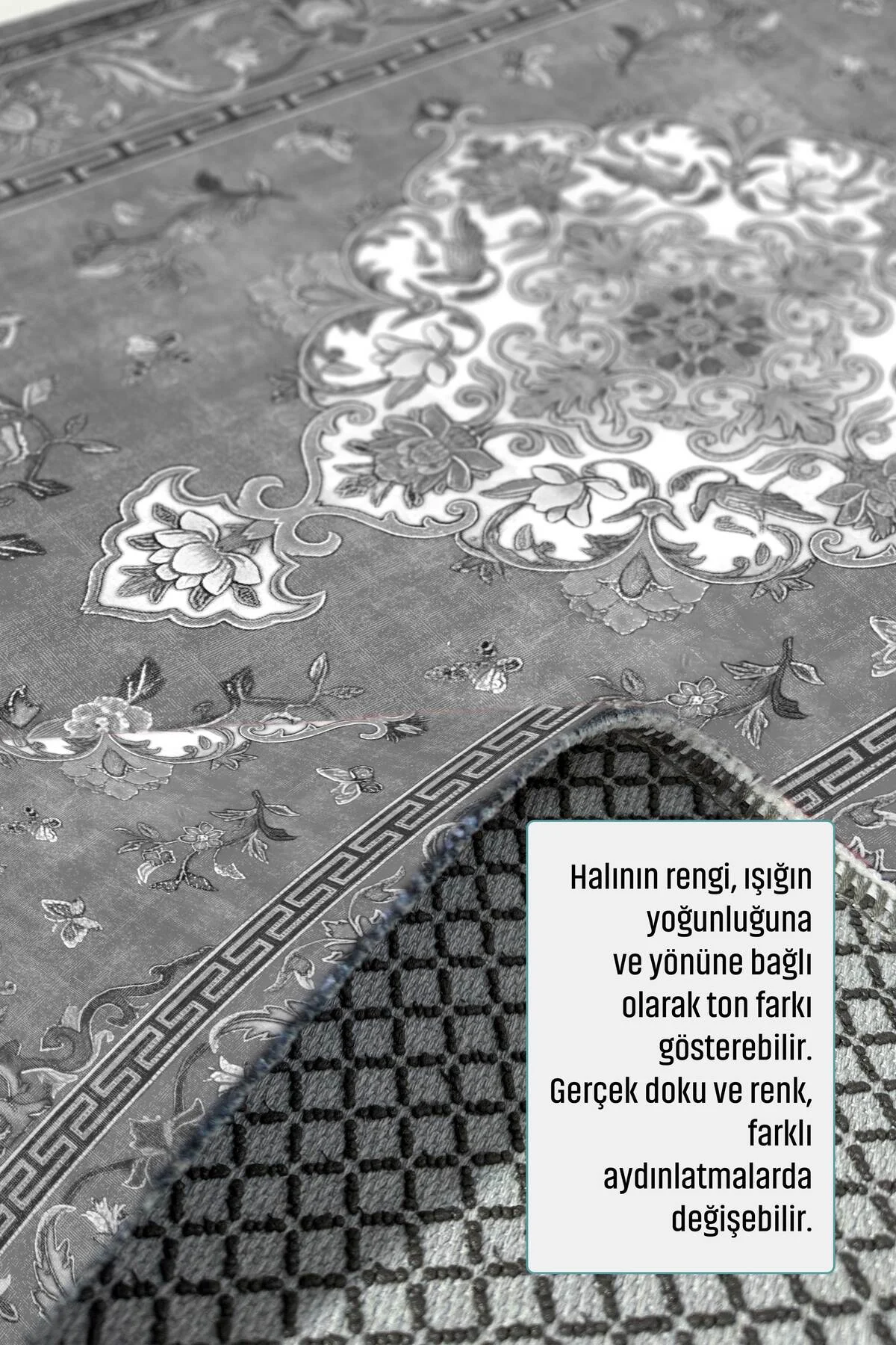 Antrasit Gri Retro Vintage Şönil Halı Kilim Yolluk Kaymaz Yıkanabilir Salon Mutfak Koridor Antrasit Gri Retro Vintage Şönil Halı Kilim Yolluk Kaymaz Yıkanabilir Salon Mutfak Koridor