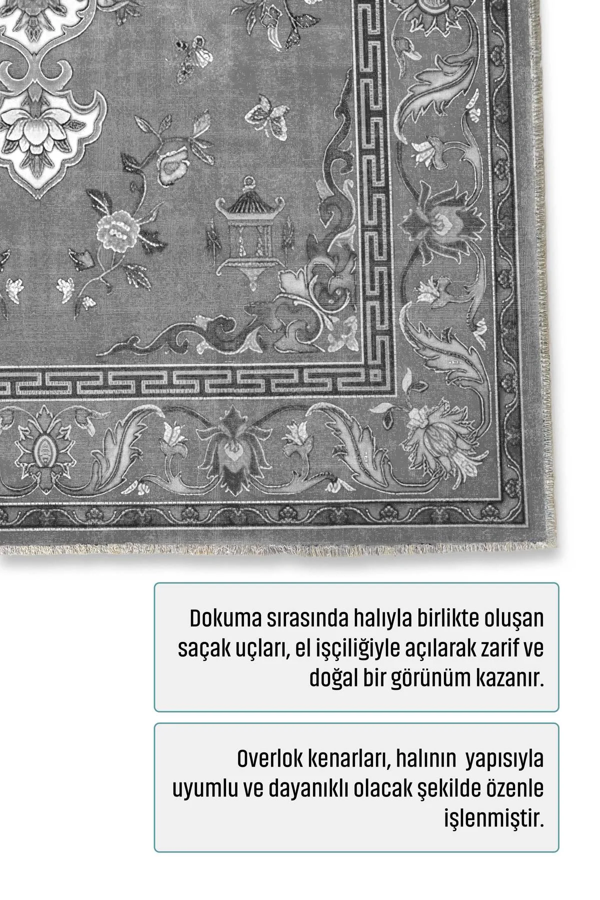 Antrasit Gri Retro Vintage Şönil Halı Kilim Yolluk Kaymaz Yıkanabilir Salon Mutfak Koridor Antrasit Gri Retro Vintage Şönil Halı Kilim Yolluk Kaymaz Yıkanabilir Salon Mutfak Koridor