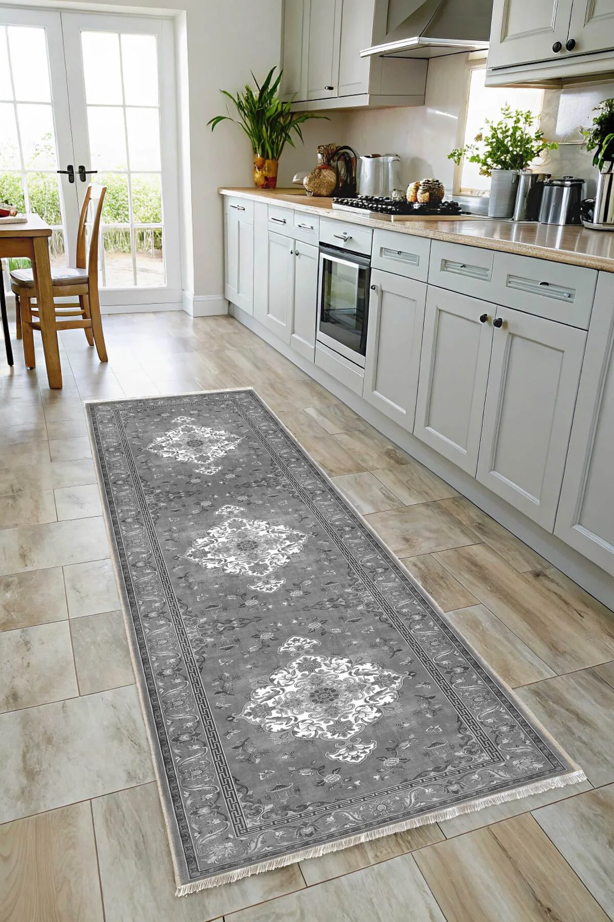 Antrasit Gri Retro Vintage Şönil Halı Kilim Yolluk Kaymaz Yıkanabilir Salon Mutfak Koridor Antrasit Gri Retro Vintage Şönil Halı Kilim Yolluk Kaymaz Yıkanabilir Salon Mutfak Koridor