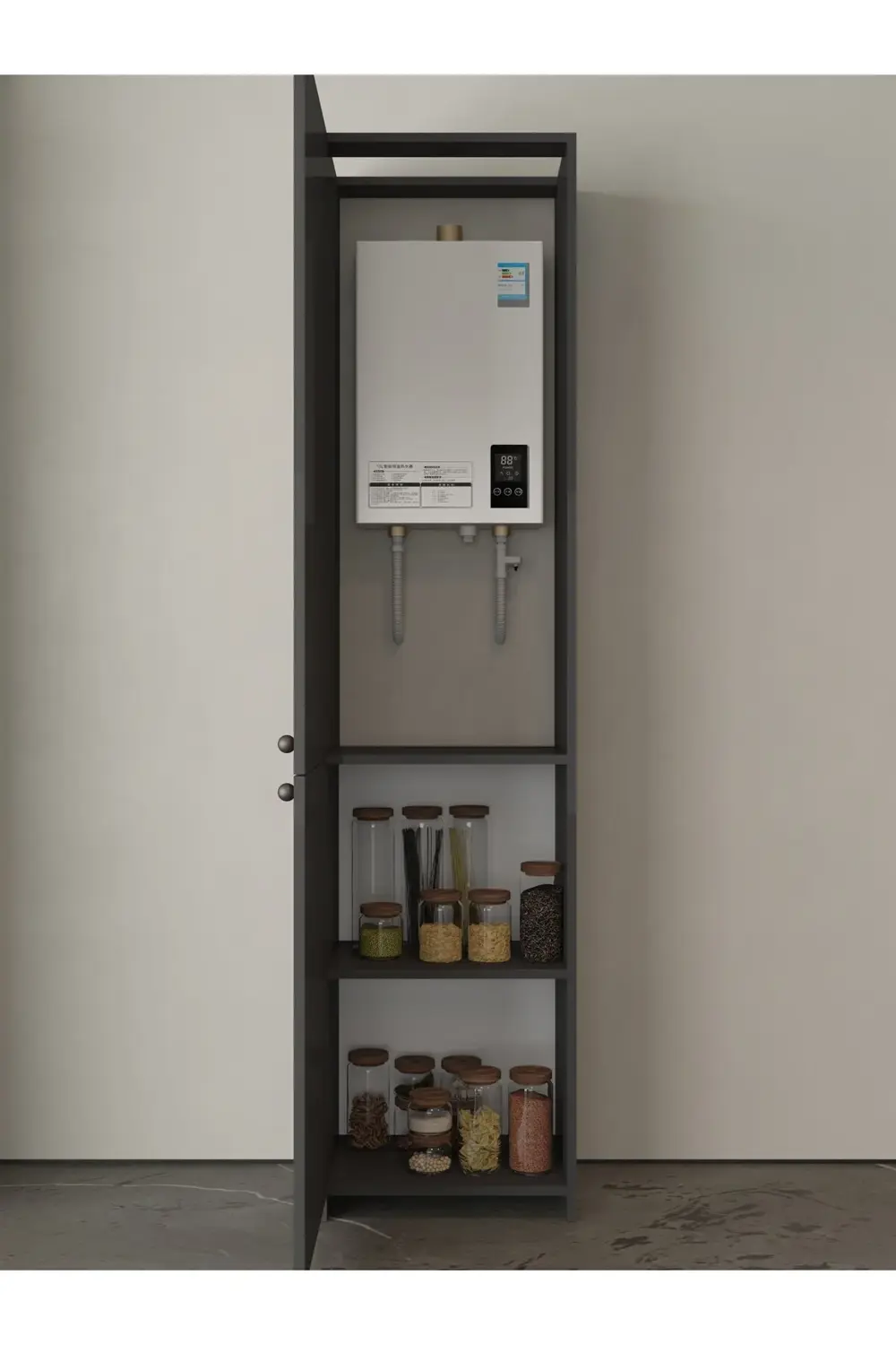 Antrasit Kombi Dolabı