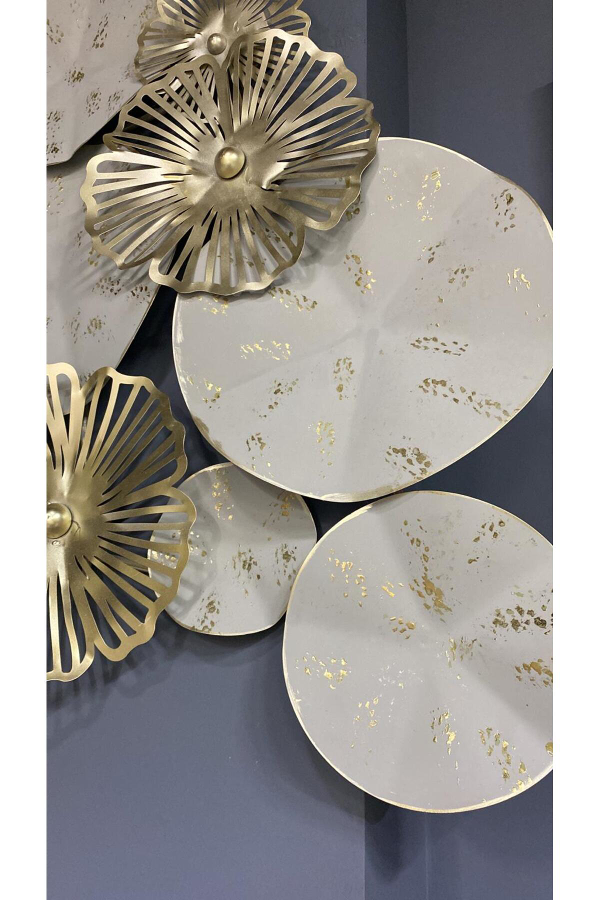 Vitale Antrasit Metal Gol Detaylı Duvar Dekoru