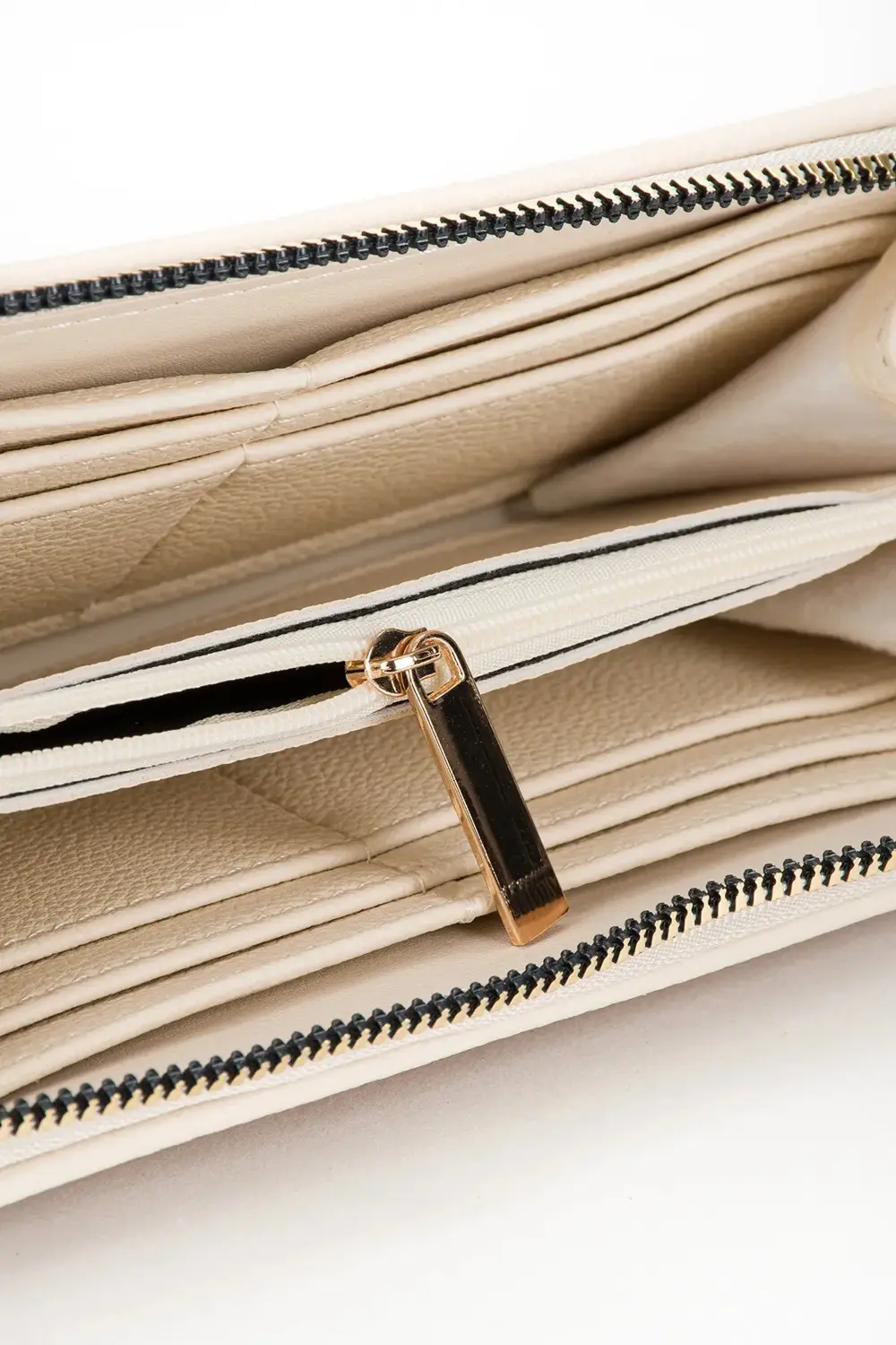 Antrasit Peluş Tasarım Fermuarlı Cüzdan