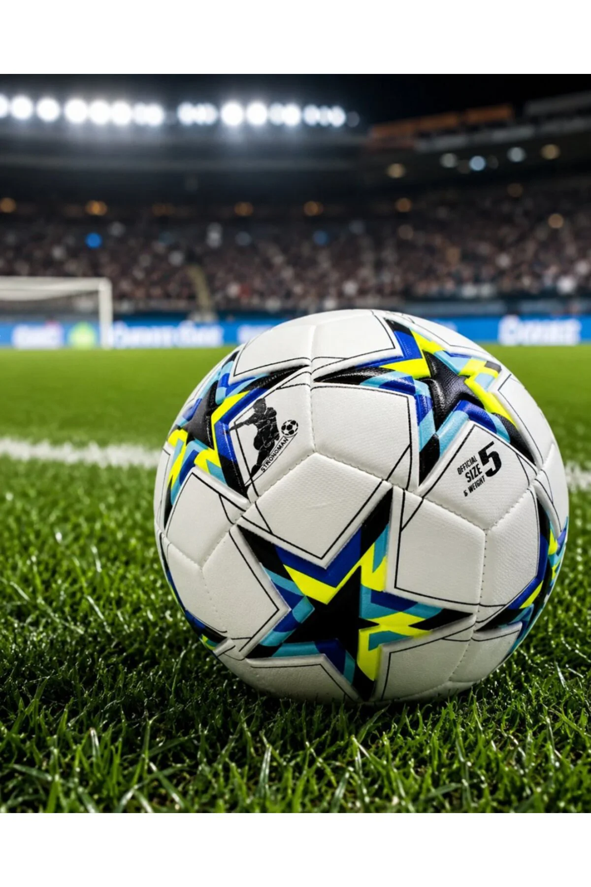 Antrenman ve Maç İçin Futbol Topu Kaymaz Yüzeyli Dengeli Sekme Yapısı