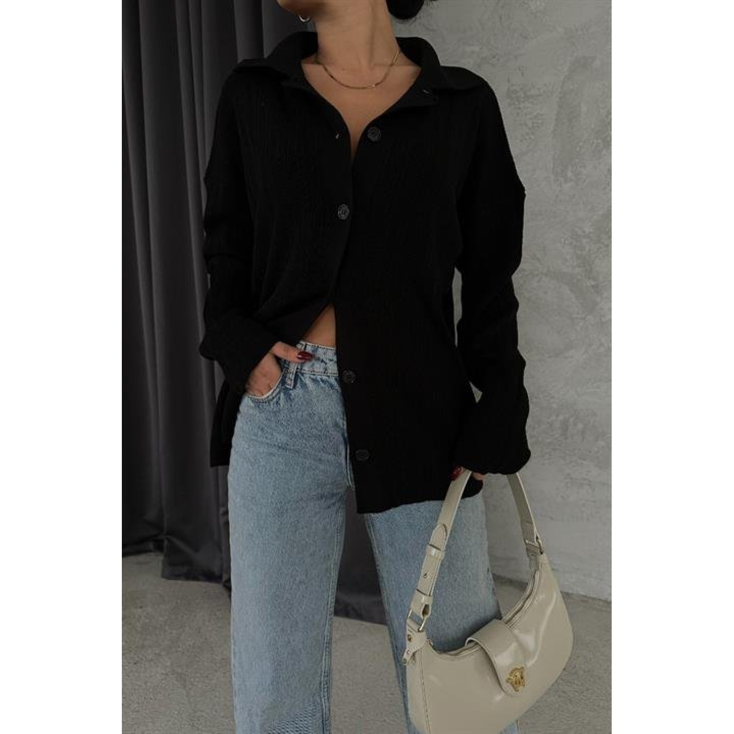 Anya Oversize Gabardin Ceket -