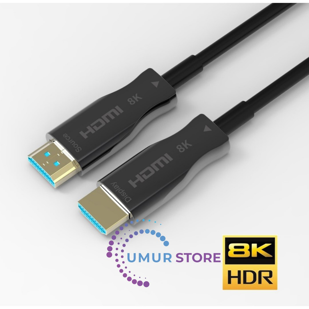 Aoc Fiber HDMI 2.1 Kablo - 48GBPS, 8k 60Hz, 4K 120Hz, 4K 60Hz, Ea Aoc Fiber HDMI 2.1 Kablo - 48GBPS, 8k 60Hz, 4K 120Hz, 4K 60Hz, Ea
