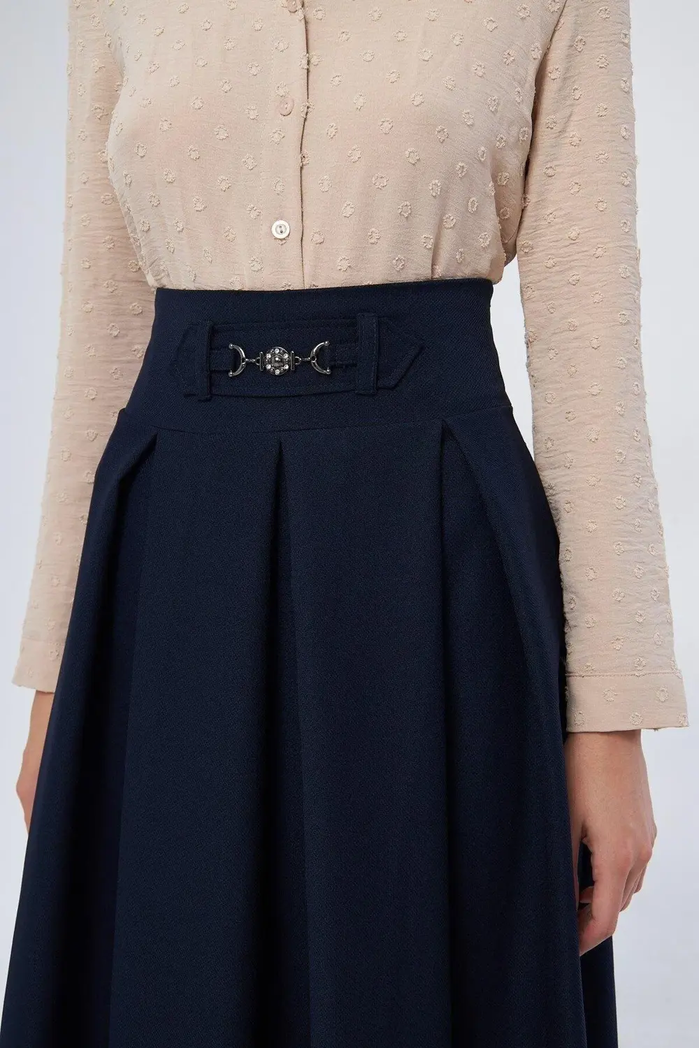 Apaen Kadın Vizon Metal Aksesuar Detaylı Mevsimlik Kloş Tesettür