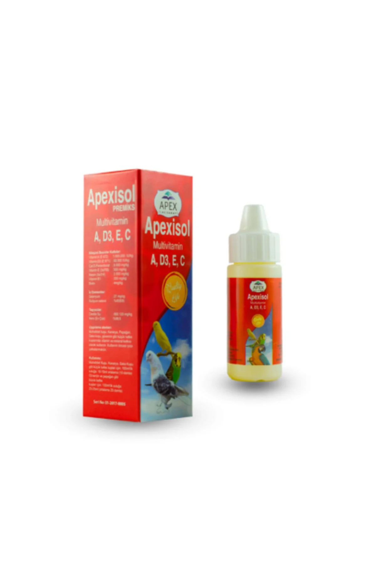 APEXİSOL KUŞLAR İÇİN MULTİVİTAMİN 100 ML