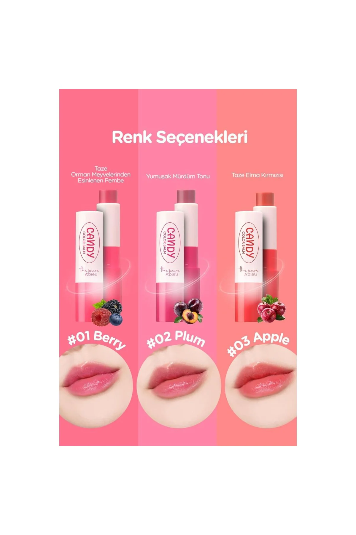 A'pieu The Pure Candy Color Balm Dudak Balmı No.02 Plum, 111592