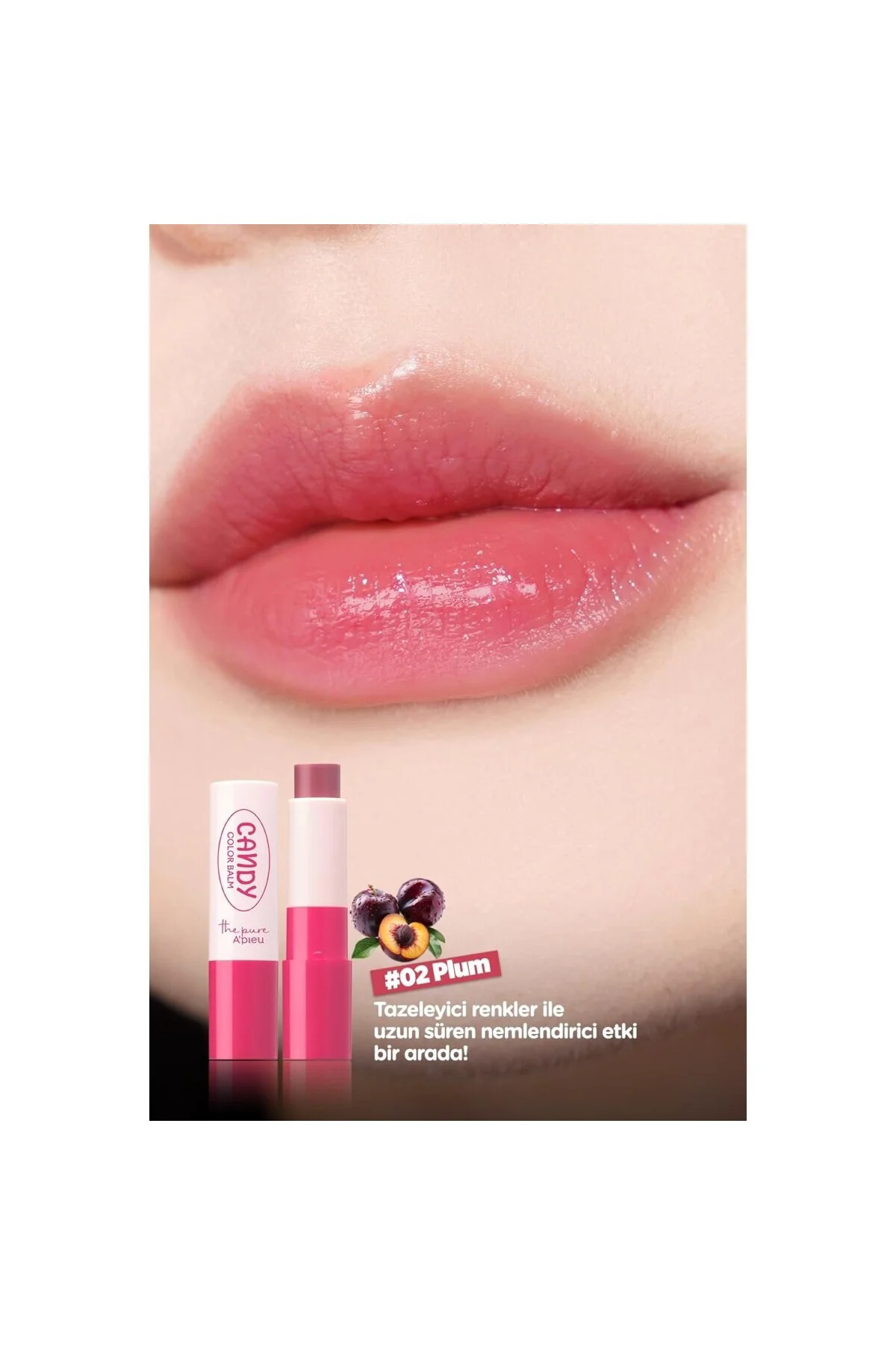 A'pieu The Pure Candy Color Balm Dudak Balmı No.02 Plum, 111592