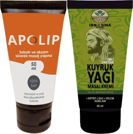 Apolip Kremi 50ml + Kuyruk Yağı Kremi 50ml Seti - İyileştirici Bakım