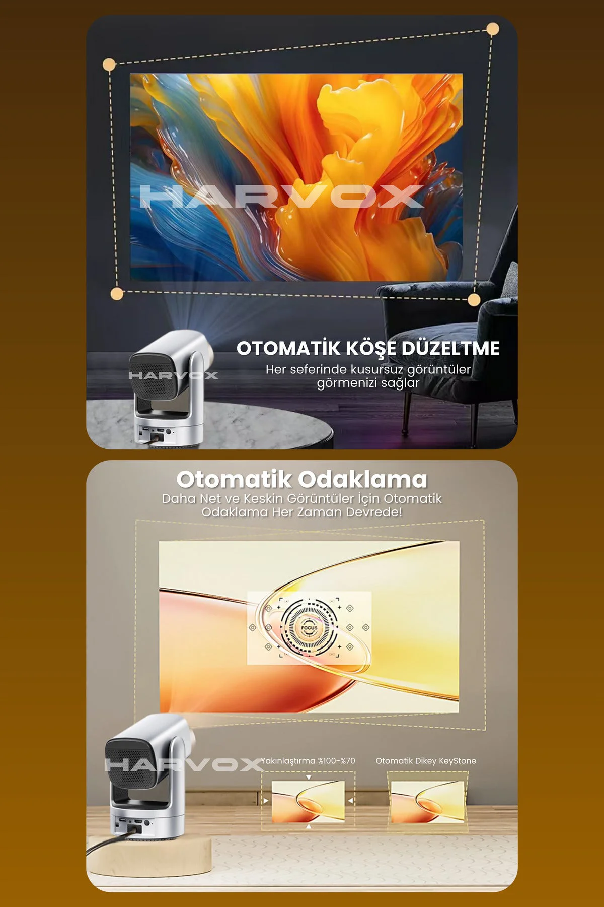 Apollon Vision Akıllı Projeksiyon - 9750mAh Pil, 150 ANSI Lumen