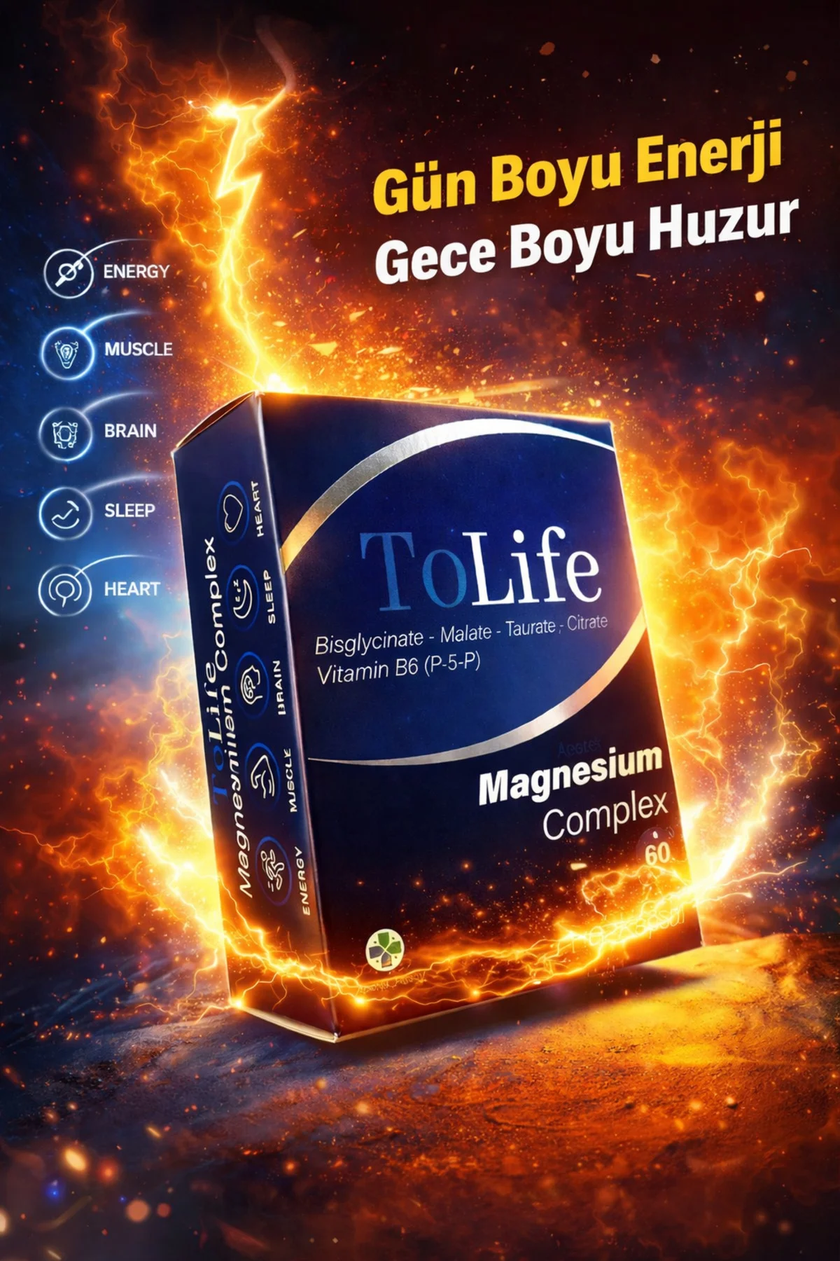 Apotek Magnesium Complex (Bisglisinat-Sitrat-Taurat-Malat) ve B6 (P5P) 60 Kapsül Fiyatı, Yorumları ve Özellikleri