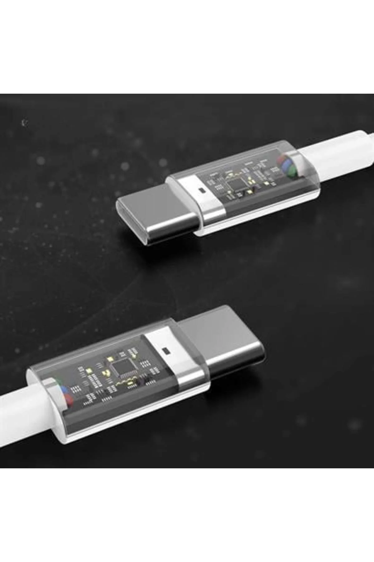 Apple 15/15 Pro Type-C to Type-C Hasır Örgü Hızlı Şarj Kablosu (1