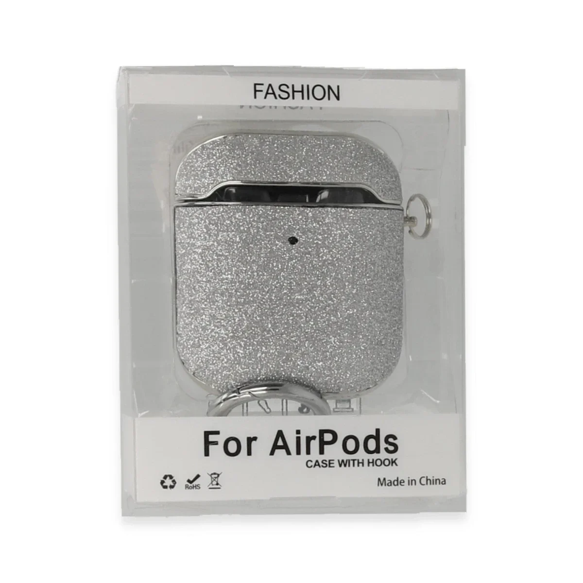 Apple Airpods 2 (2.nesil) Spell Simli Kılıf - Gümüş