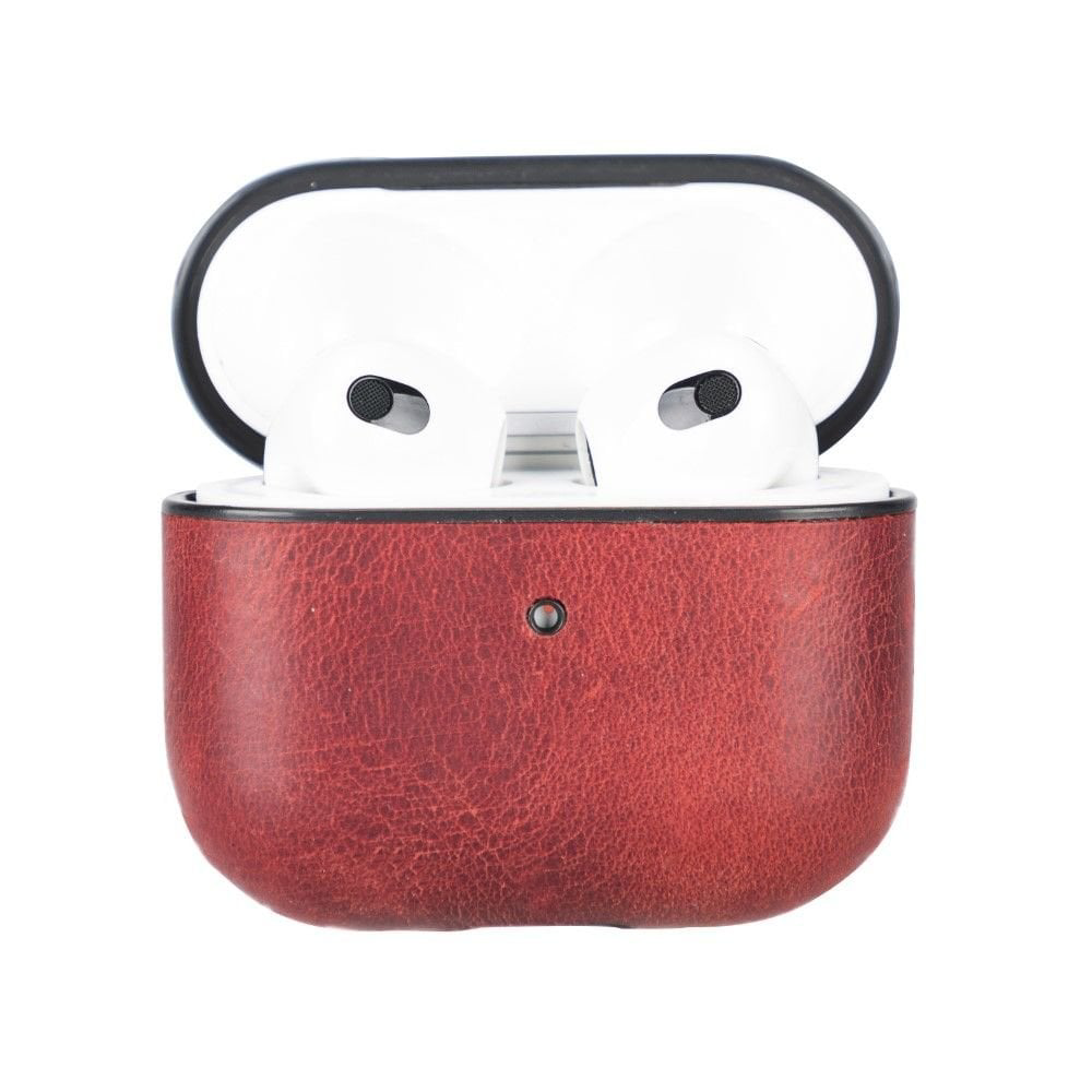 Apple AirPods 3.nesil Uyumlu Deri Kılıf Juni AA4 Kırmızı Apple AirPods 3.nesil Uyumlu Deri Kılıf Juni AA4 Kırmızı