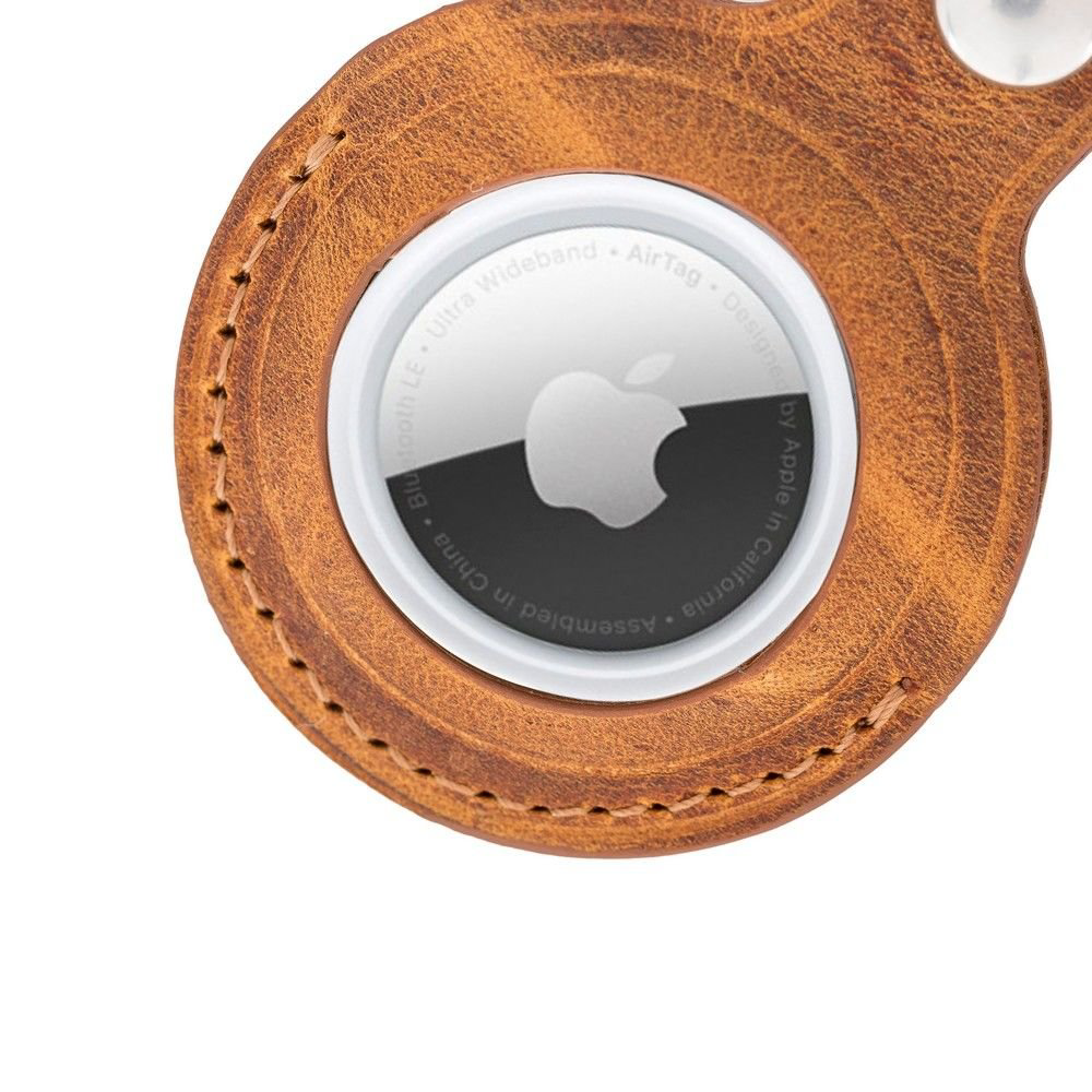 Apple AirTag Uyumlu Deri Anahtarlık, G19 Taba Apple AirTag Uyumlu Deri Anahtarlık, G19 Taba