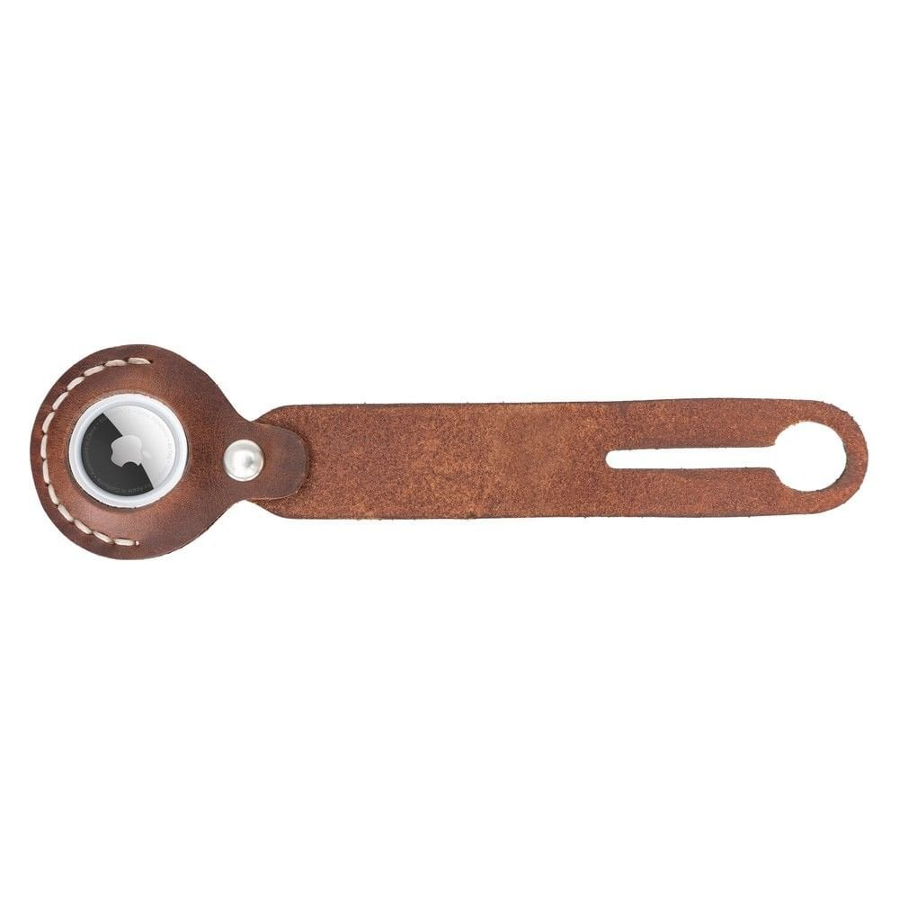 Apple AirTag Uyumlu Deri Anahtarlık Beta AA2 Taba