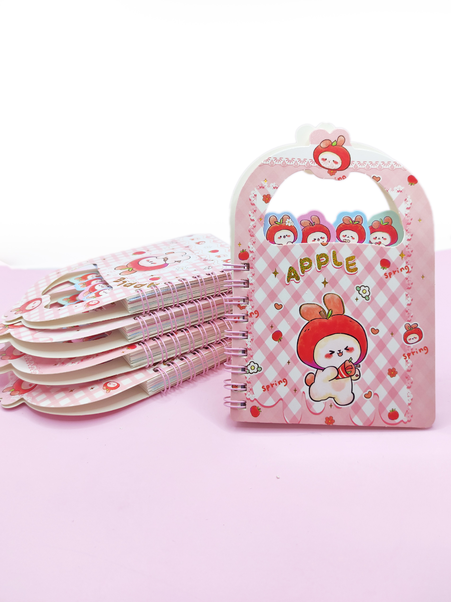Apple Elma Tavşan Ayraçlı A6 Not Defteri (10x15 cm) - Parti Tavşa