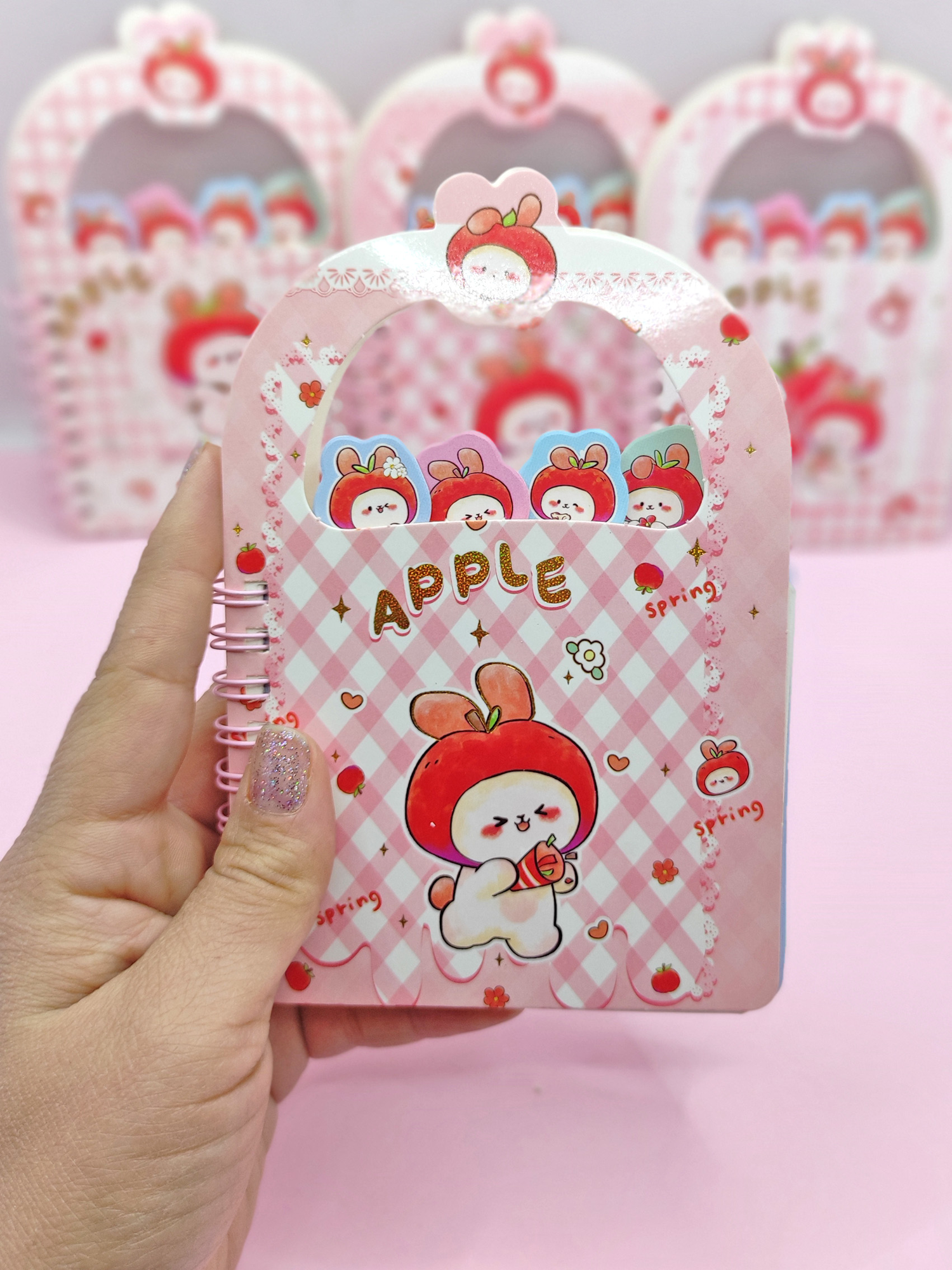 Apple Elma Tavşan Ayraçlı A6 Not Defteri (10x15 cm) - Parti Tavşa