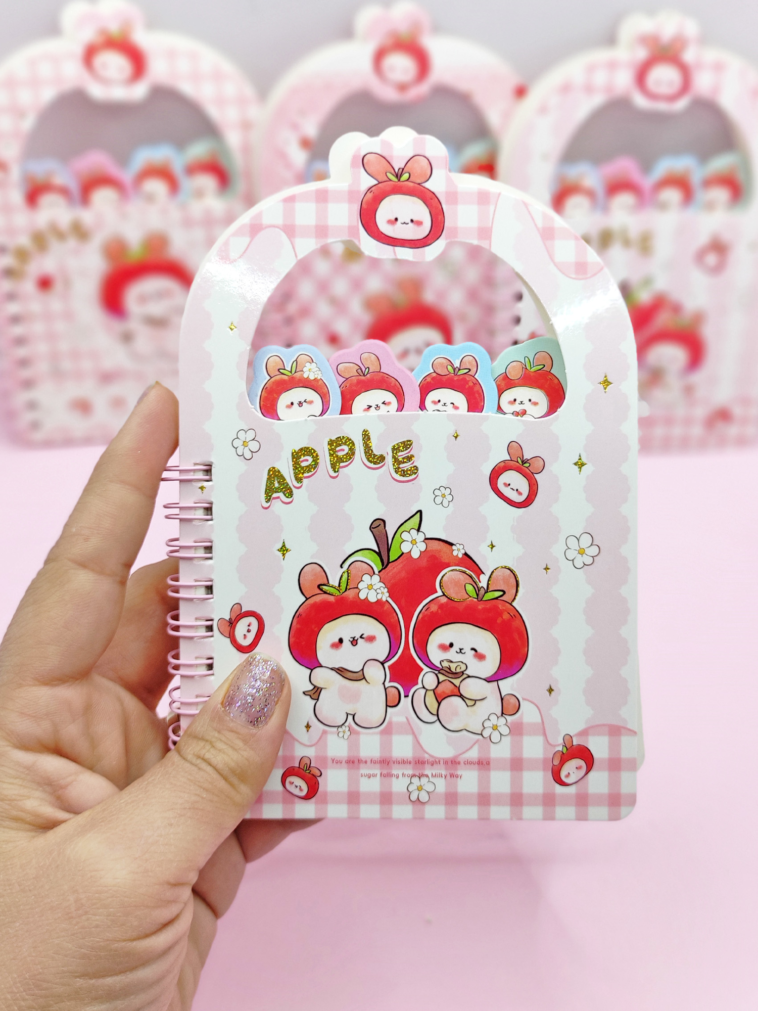 Apple Elma Tavşan Ayraçlı A6 Not Defteri (10x15 cm) - Tatlı Tavşa