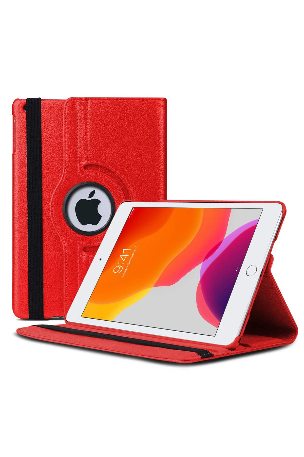 Apple iPad 2 Deri Kapaklı 360 Kılıf Siyah