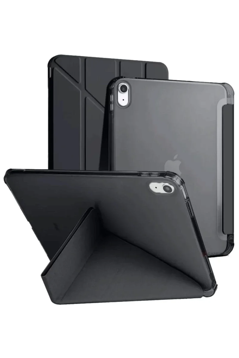 Apple iPad 2025 10.9 10.Nesil (A16) Kılıf Kalemlikli Mars Tablet Kılıfı - Siyah