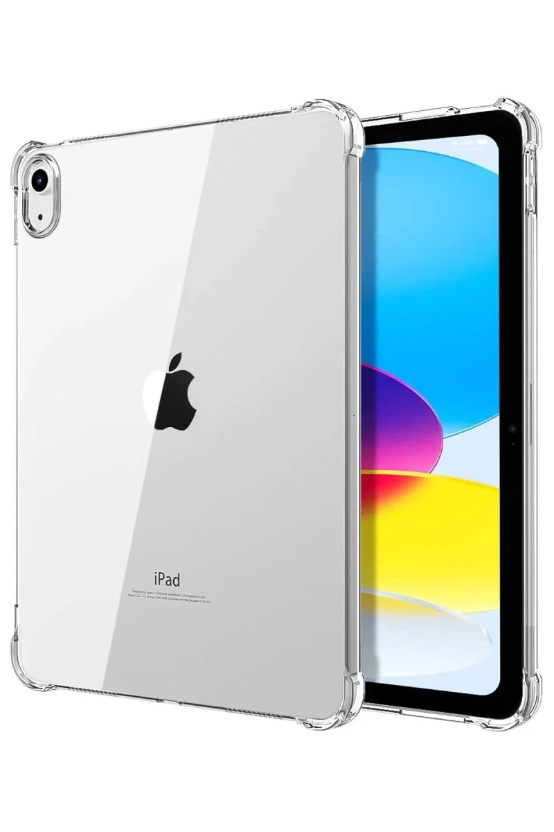 Apple iPad 2025 10.9 10.Nesil (A16) Kılıf Anti Shock Tablet Silikon - Şeffaf