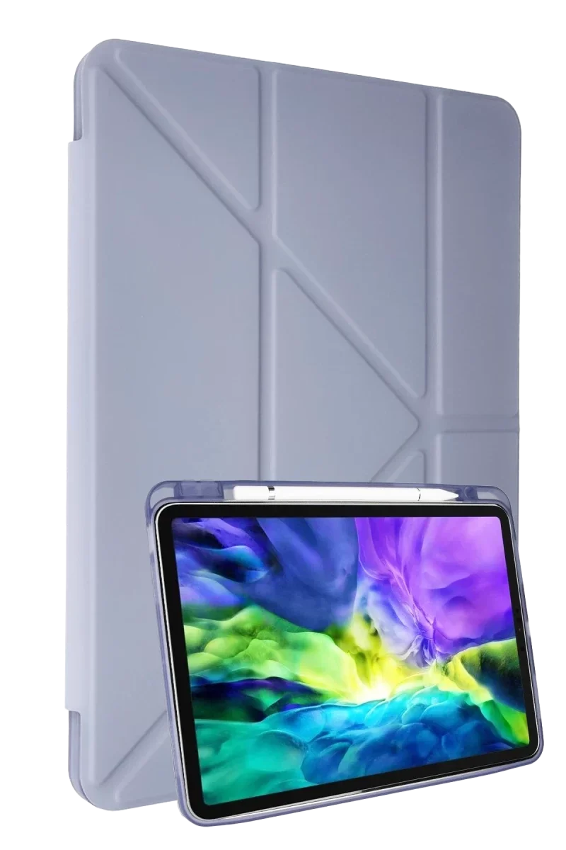 Apple iPad 2025 10.9 10.Nesil (A16) Kılıf Kalemlikli Mars Tablet Kılıfı - Lila