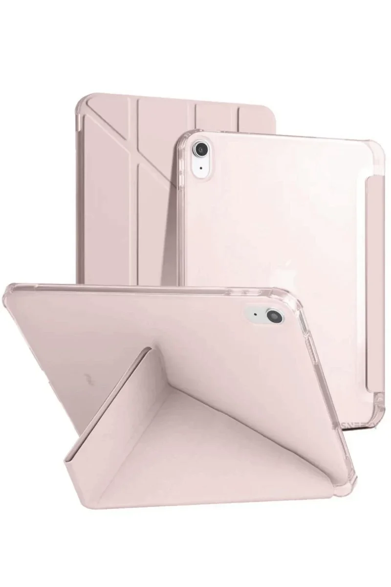 Apple iPad 2025 10.9 10.Nesil (A16) Kılıf Kalemlikli Mars Tablet Kılıfı - Rose Gold
