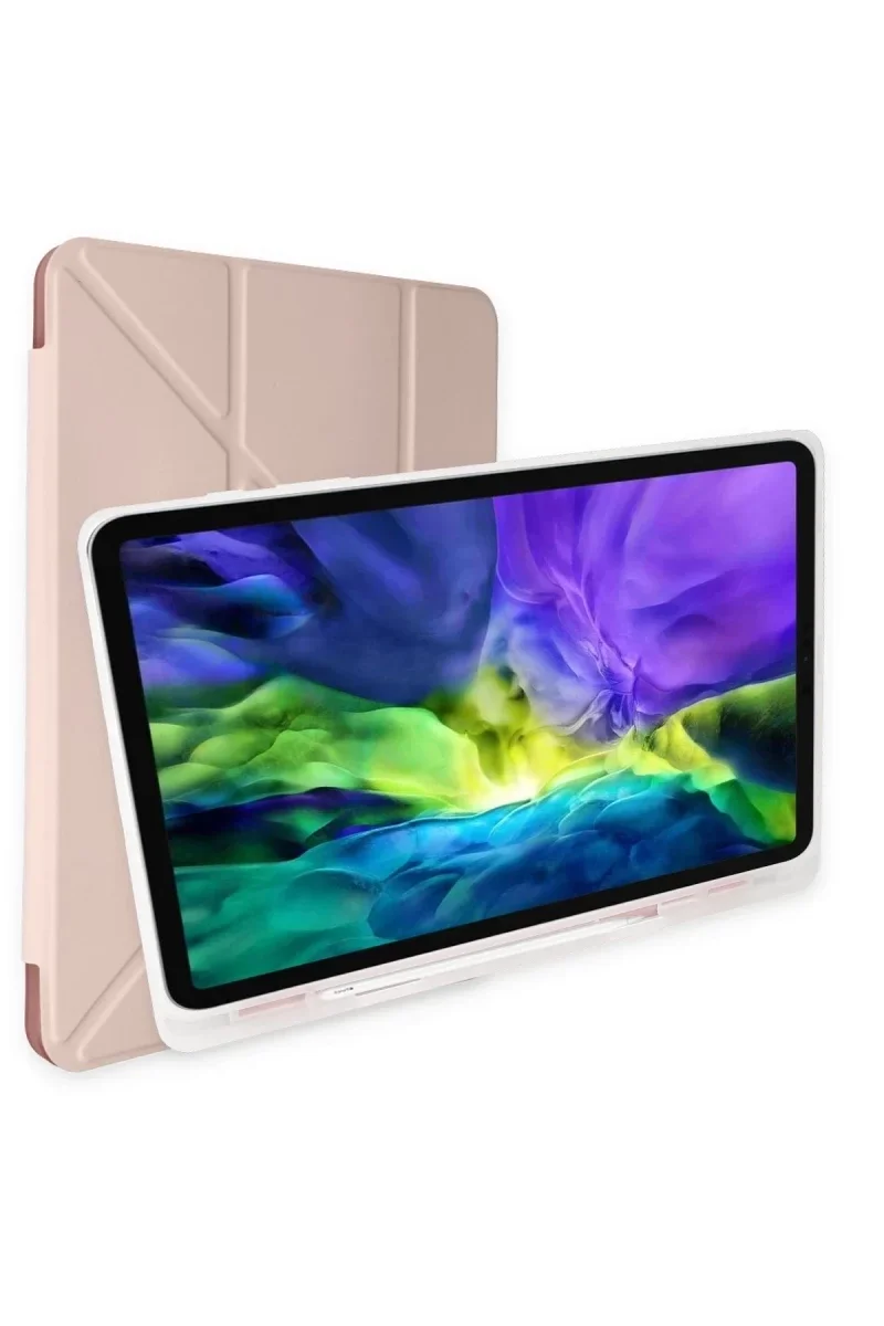 Apple iPad 9.7 (2018) Kılıf Kalemlikli Mars Tablet Kılıfı - Rose Gold Apple iPad 9.7 (2018) Kılıf Kalemlikli Mars Tablet Kılıfı - Rose Gold