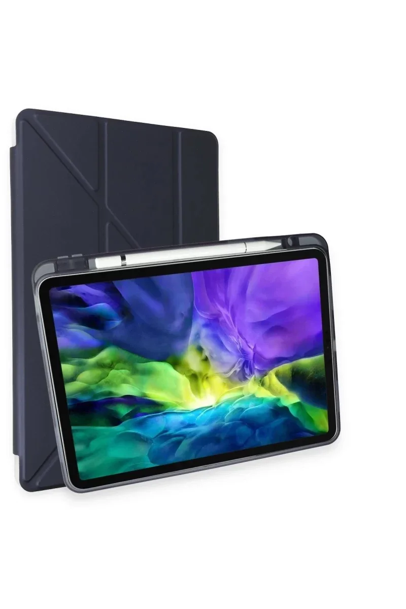 Apple iPad Pro 11 (2024) Kılıf Kalemlikli Mars Tablet Kılıfı - Lacivert Apple iPad Pro 11 (2024) Kılıf Kalemlikli Mars Tablet Kılıfı - Lacivert