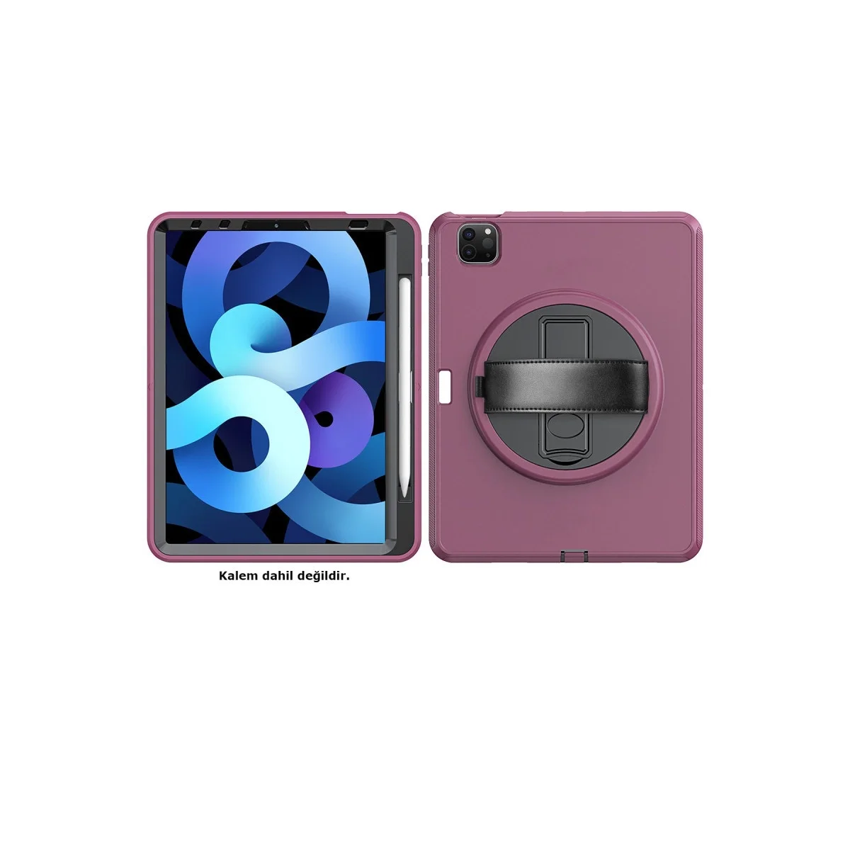 Apple İpad Pro 11 (2018) Kılıf Hand Strap Tablet Kılıfı - Mürdüm Apple İpad Pro 11 (2018) Kılıf Hand Strap Tablet Kılıfı - Mürdüm